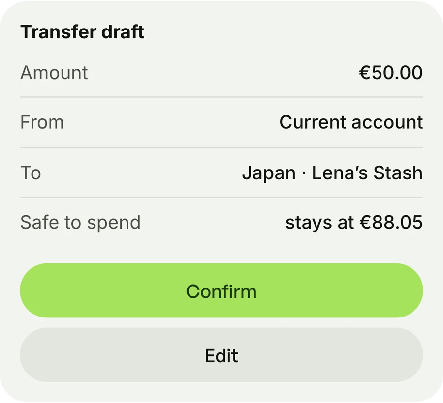 Transfer draft card